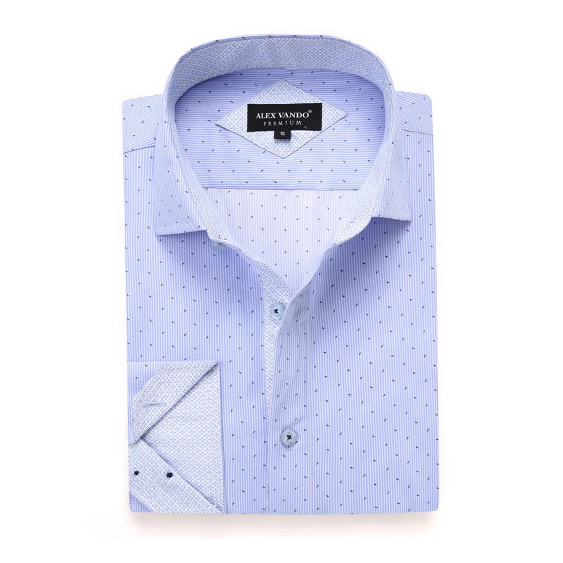 Alex Vando Mens Printed Dress Shirts Long Sleeve Regular Fit Button Down Shirt,blue6974,M - Image 1